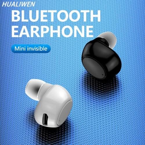 Mini Invisible Ture Wireless Earphone Noise Cancelling Bluetooth Headphone Handsfree Stereo Headset TWS Earbud With Microphone
