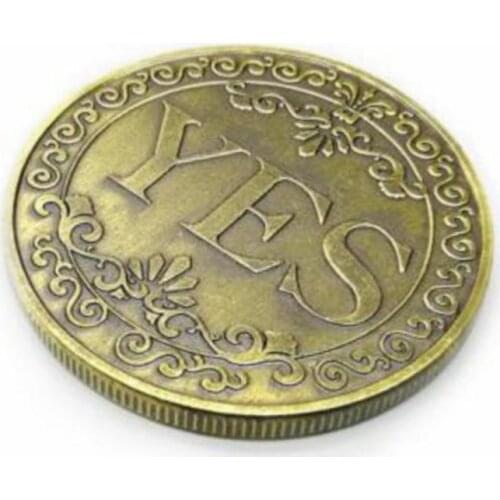 Yes No Letters Coin Lucky Coin Commemorative Coin Metal Gift Crafts Souvenir Coins Challenge Coin Magic Tricks Toys Cool Gadgets