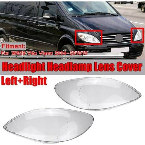 NewPair Clear Headlight Head Light Lamp Lens Cover Shell for Benz W639 Vito Viano 2004-2010