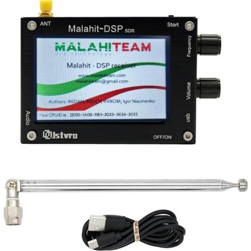 V1.10C Official 50K-2GHz DFU firmware update Malachite SDR Radio Malahit DSP SDR Receiver + LCD + Battery + Speaker + Metal Case