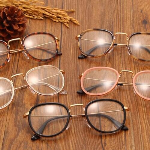 Vintage Men Women Eyeglass Round Frame Clear Full Rim Spectacles Eyewear Optical 2XPC