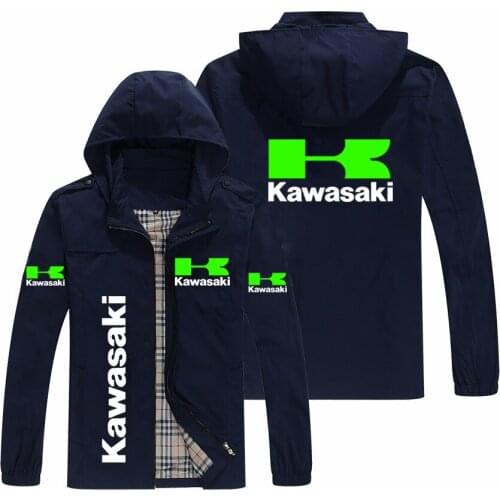 2021 Autumn Kawasaki Motorcycle Racing Jacket Casual Harajuku Windbreaker Waterproof Military Uniform Men Women Winter Coat Tops