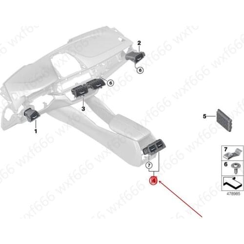 Armrest box air outlet Rear exhaust vent Suitable for 5 Series G38b mw530 528 Rear seat air grille Rear air conditioning tuyere