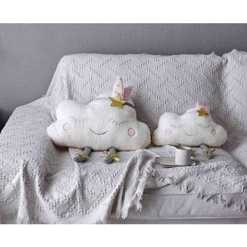 Princess Style Feathers And Clouds Pillow Lovely Soft Pillow Plush Toy Creative Cushion Stuffed Baby Gift Creative Room Decor