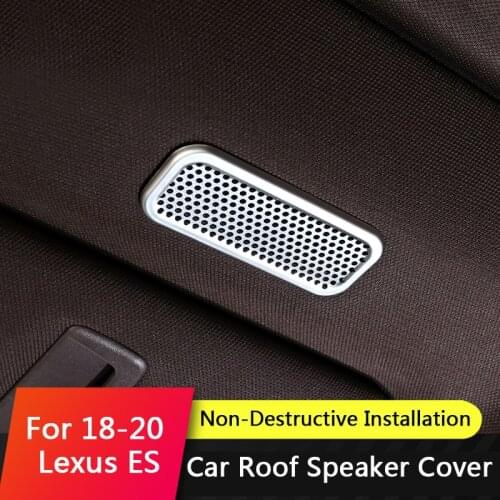 For Lexus ES200 260 300 Car Interior Modified Roof Vent Frame Microphone Speaker Cover Trim ABS Electroplating Decor Sticker