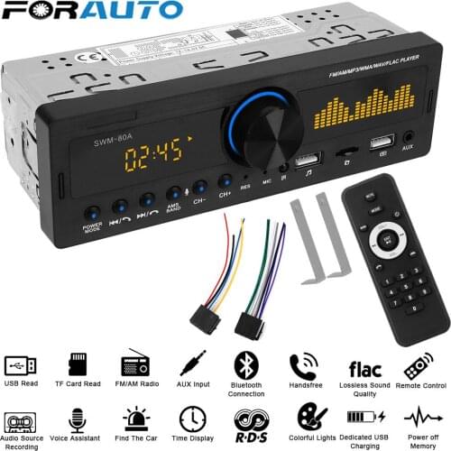 With Mic Alcohol Testing Function Multimedia Bluetooth Car Radio 12V Car Stereo MP3 Player Auto Parts Locator USB/SD/AUX Input
