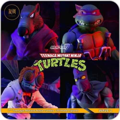 Super7 Teenage Mutant Ninja Turtles Foot Soldier Foot Soldier Raphael Splinter Collectible Model Action Figure Toy Doll Gift