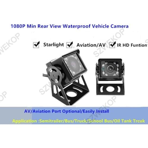 720P Min Rear View waterproof Vehicle Camera,IR Night VIsion,Aviation Starlight for Bus Car Truck Vans Taxi oil tank truck