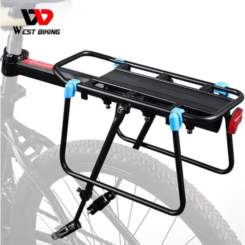 WEST BIKING Bicycle Racks Aluminum Alloy MTB Bike Rear Shelf For 20-29inch 50kg Cycling Bike Luggage Seat Post Carrier Rear Rack