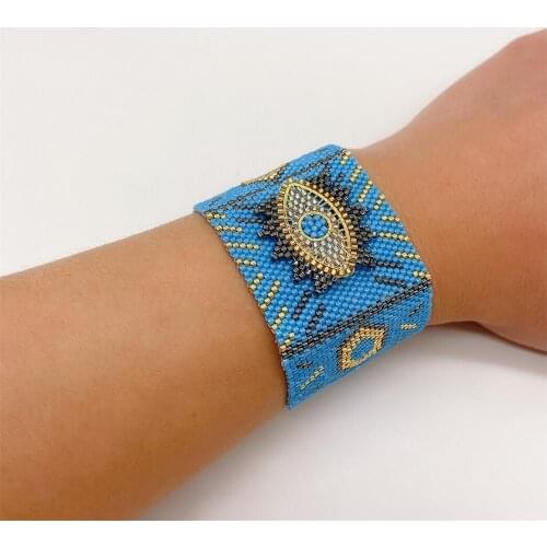 ZHONGVI INS MIYUKI Bracelet Women Evil Eye Pulseras Mujer Moda 2021 Bohemia Jewelry Mexican Bracelets Handmade Armband Girl Gift