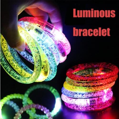 1pcs Glow In The Dark Luminous Rings Bracelet New Children Toys Flash Gifts LED Cartoon Lights Toys For Childs Kids Playing Nig