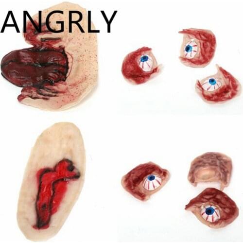 10pcs/bag Halloween Masquerade party Prop Funny Tricky toys False scar Kongbuyan beads hatchimals mascara halloween