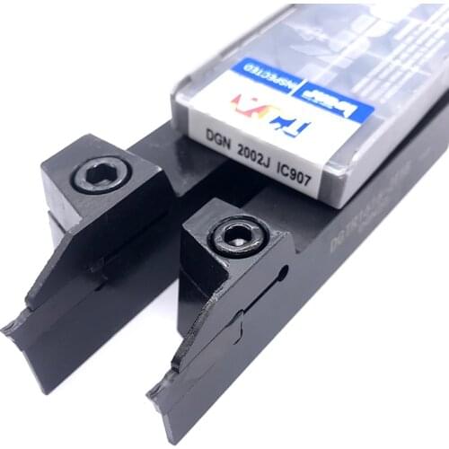 10PCS DGN 2002J IC907 ISCAR grooving carbide inserts + 1PC DGTR2020 2T18 20mm*20mm Parting grooving Turning holder