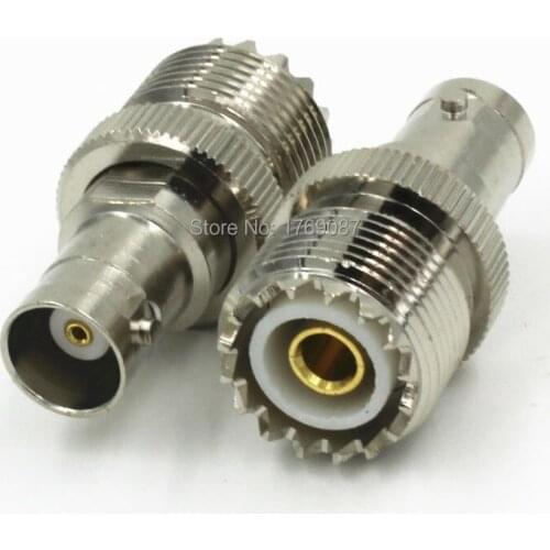 10PCS UHF Female SO239 SO-239 Jack to BNC Female Jack RF Coaxia Adapter Connector
