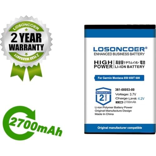 2700mAh 010-11654-03 361-00053-00 For Garmin Alpha 100 ,Montana 600,600T,Camo,650,361-00053-04 650T 610 680t VIRB GPS Battery