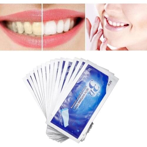 28Pcs/14Pai Gel Teeth Whitening Strips Oral Hygiene Care Double Elastic Teeth Strips Whitening Dental Bleaching Tools