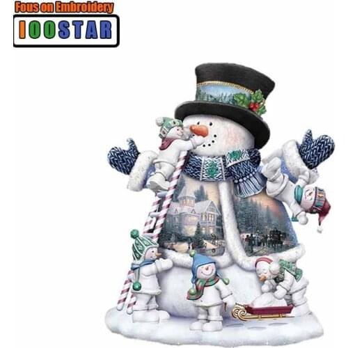 5D DIY Diamond embroidery snowman house puzzle diamond painting Cross Stitch full drill Rhinestone mosaic Christmas home decor