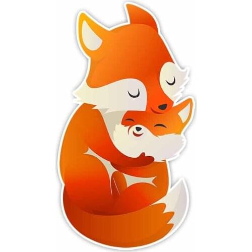 LLY-1152 Beautiful Cute Animal Foxs Cartoon Style Car Sticker PVC Auto Motorcycle Accessories Decoration Waterproof Decals