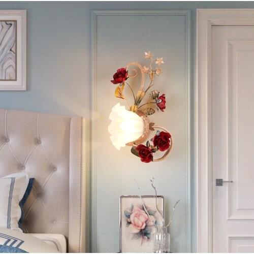 American Rustic Rural Nordic Wall Lamp Bar Wall Lights For Home Living Room Decoration Led Bedside Lamp Bedroom Wall Decor Lamp