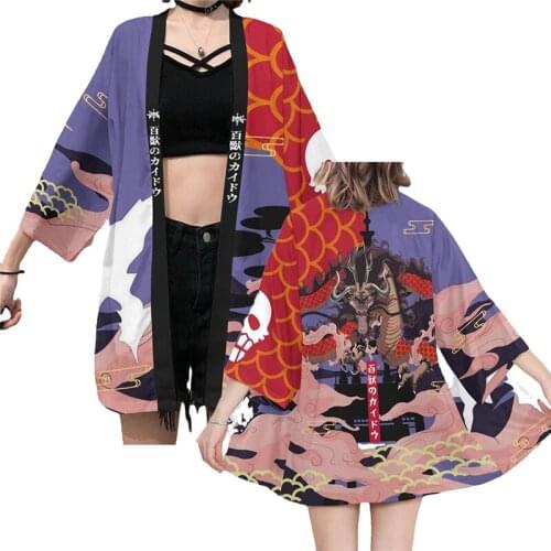 Anime ONE PIECE Portgas D Ace Cosplay Costume Monkey D Luffy Four Emperor Edward Newgate Kaido Logo Cloak Kimono Party For Women