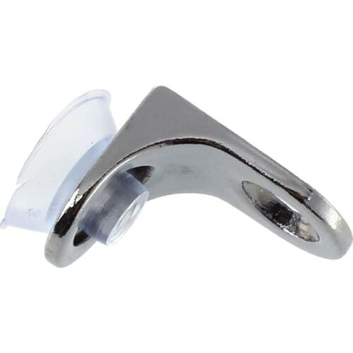 AU42 -10pcs Glass Shelf Right Angle Fixing Clip Bracket with Suction Cup