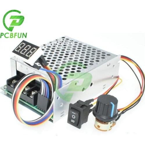Digital Display 0-100% Speed Adjustable DC 10-50V 40A DC Motor Speed Controller PWM 12V 24V 48V 2000W MAX 60A Reversible 15KHZ
