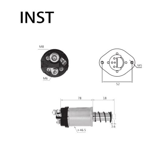 ELECTROMAGNETIC SWTICH SOLENOID FOR 12V 1.4KW 57.3708800 2110 STR1812ZL STR2138WL STR7139WL STR9139WA SSR0332WL