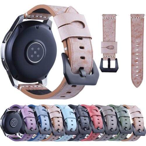 FOLOME Fashion Leather Wrist Belt For Samsung S3 Watchband Strap For Galaxy Watch 46mm Bracelet Watch Accessories