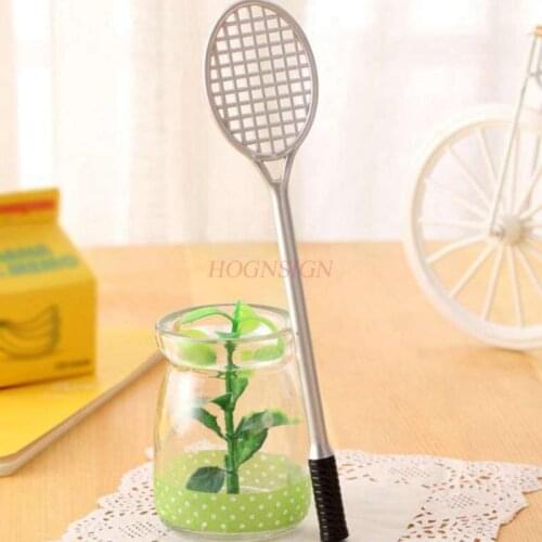 Badminton racket gel pen pen sleeve pen black signature pen fun student stationery