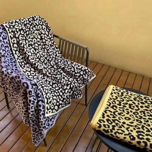 Cotton Towel Leopard Cotton Adult Washing Face Bath Household Pure Cotton Mens and Womens Soft Absorbent Lint-Free Towels