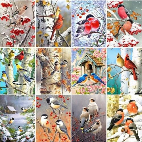HUACAN Full Square Diamond Painting 5D Bird Diamond Embroidery Mosaic Sale Animal Handmade Gift Craft Kit