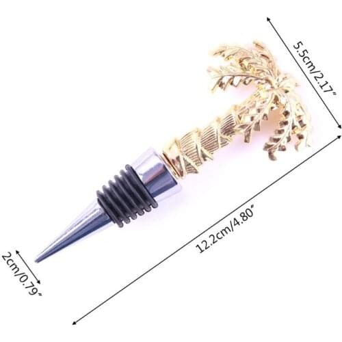 Coconut Tree Red Wine Bottle Stopper Vacuum Sealed Reusable Plug Wedding H58C