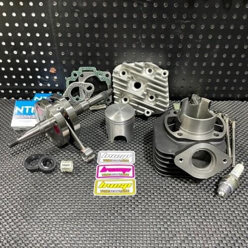 Big bore kit 47mm for ZX50 AF34 AF35 racing 70cc nicasil cylinder crankshaft bearings head studs spark plug exhaust gasket