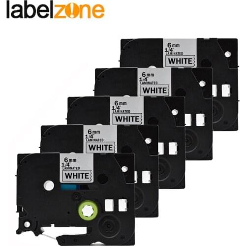 5pcs 6mm tze211 label tapes Compatible Brother p-touch printers tze-211 tz211 tz-211 tz tze 211 label tape for ptouch labeler