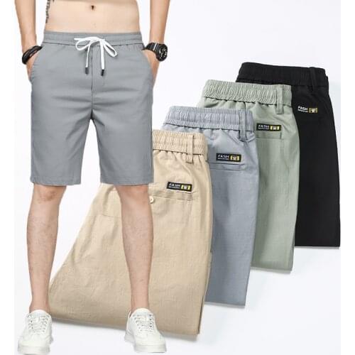 Summer Casual Shorts Mens Solid Color Fashion Drawstring Short Pants Light Thin Everyday Street Bermuda Knee-length Shorts