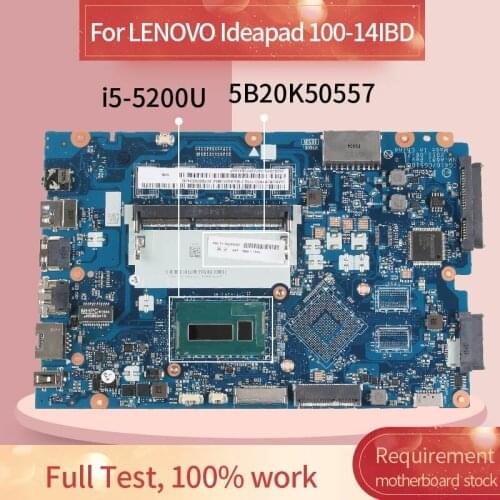 5B20K50557 Laptop motherboard For LENOVO Ideapad 100-14IBD i5-5200U Notebook Mainboard NM-A681 SR23Y N16V-GM-B1 DDR3L