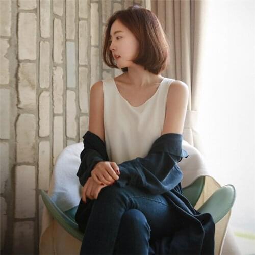 Summer Sexy Tank Top Women Silky Satin Cami Girls Tees White Large Size Undershirt Sleeveless Oversized Camisole Female 4xl 5xl