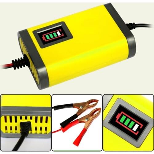 New Mini Portable 12V 2A Car Battery Charger Adapter Power Supply Motorcycle Auto Smart Battery Charger LED Display