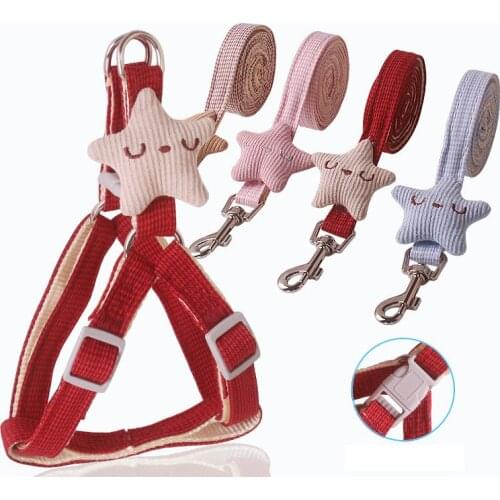 New pet leash Dog Traction Rope Set Vest Type Traction Round Adjustable Tenacity Rope Chest Harness Dog Chain wholesale