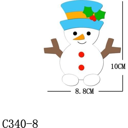 New Christmas snowman Wooden die Scrapbooking C340-8 Cutting Dies Multiple sizes