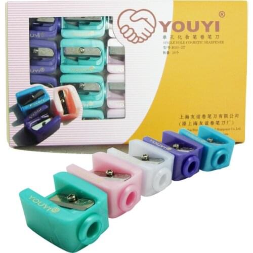 Wholesale Excellent Multicolor cosmetic pencil sharpener Makeup pen cutter makeup eyebrow Pencil Sharpner 2000pcs free shipping