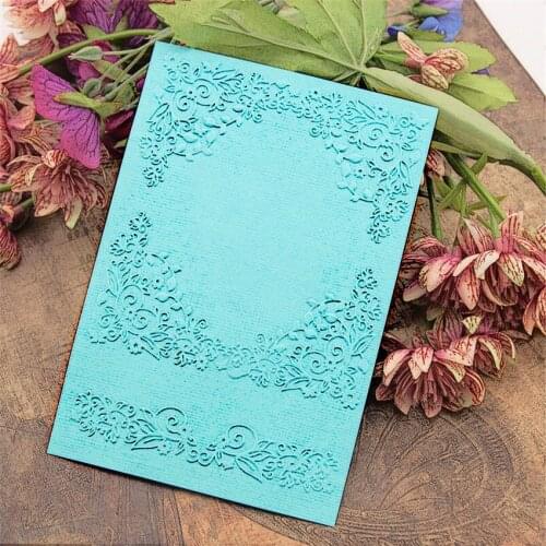 HOT plastic clock template flower lace craft card making paper card album wedding decoration Embossing folders