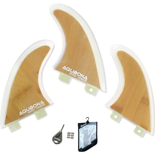 Surfboard Fins, Fiberglass Double Tabs Single Tabs Fins, Thruster (3 Fins) G5 Medium Future Fin for Surfing with Fin Key Screws