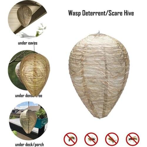 Hanging Wasp Bees Trap Safe Deterrent Repellent Fly Insect Simulated Wasp