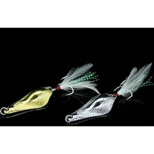 2PCS/ BAG Fishing Gear Oracle Luya Bait Metal Sequin Fishing Bait Bayonet White Perch Cocky Mouth Fishing Gear