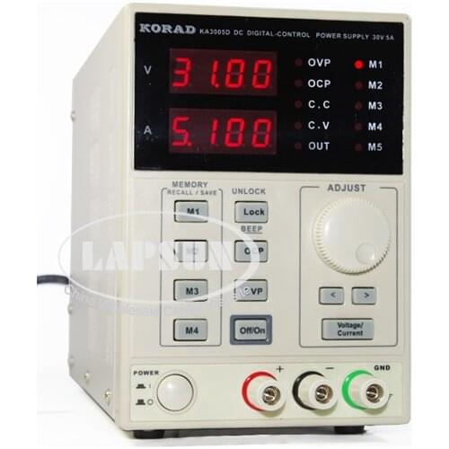 KA3005D High Precision Adjustable Digital DC Power Supply 4Ps mA 30V 5A 110V-240V AC for Scientific Laboratory Mobile Repair