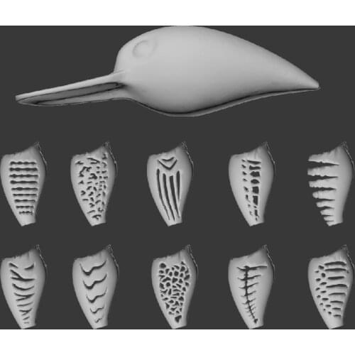 WLure Hard Plastic 3D Stencil for Wart Style Lure