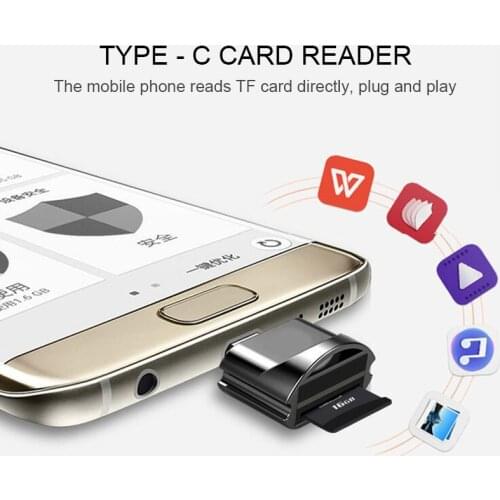 1pcs Portable Mini Card Reader Type C Micro SD TF Memory Card Reader OTG Adapter USB 3.1 Card Reader For Phone Adapters