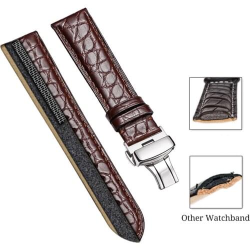14mm 16mm 18mm 20mm Watch Strap Crocodile pattern Genuine Leather Watchband For Men Or Women Watch Accessories Universal straps