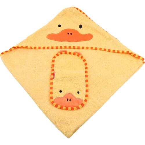 2 In 1 Set Bath Towel Cotton Home Outdoor Children Blankets Beach Bath Towels Kids Cloth Washcloth Cartoon Body Towel New